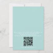 Palmen-Tropischer Strand Elegant Chic QR-Code Hoch Einladung (Rückseite)