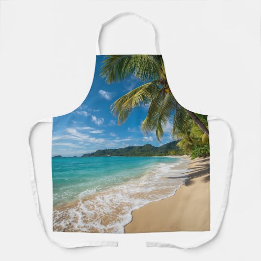 Palmen Tropischer Strand Ozean Schürze (Vorderseite)