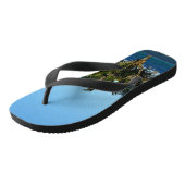 Palmen über dem Ozean Badesandalen (Schrägansicht)
