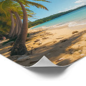 Palmen über dem Strand Poster (Ecke)