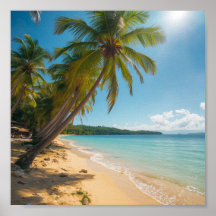 Palmen über dem Strand