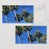 Palmen und blauer Himmel Visitenkarte (Vorne/Hinten)