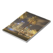 Palmen und CBD bei Nacht, Sydney, New South Notizblock (Rotiert)