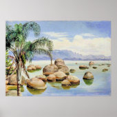 Palmen und Felsen, Bucht von Rio, Poster (Vorne)