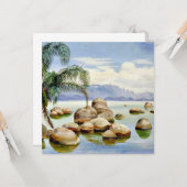 Palmen und Felsen in der Bucht von Rio, Brasilien Karte (Vorderseite/Rückseite Beispiel)