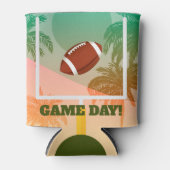 Palmen und Fußball Dosenkühler (Vorderseite)