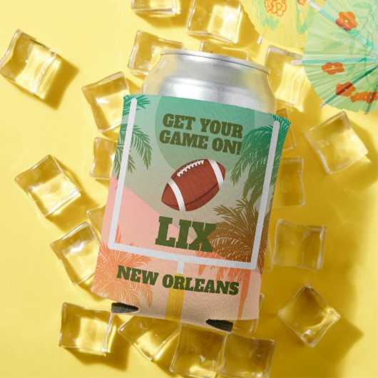 Palmen und Fußball Uprights Game Day Dosenkühler (In Situ Sommer)