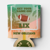 Palmen und Fußball Uprights Game Day Dosenkühler (Rückseite)