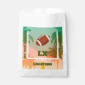 Palmen und Fußball Uprights Party Geschenktütchen (Vorderseite)