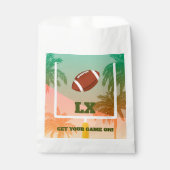 Palmen und Fußball Uprights Party Geschenktütchen (Vorderseite)