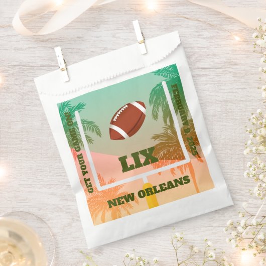 Palmen und Fußball Uprights Party Geschenktütchen (Ausgeschnitten)