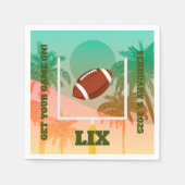 Palmen und Fußball Uprights Party Paper Serviette (Vorderseite)