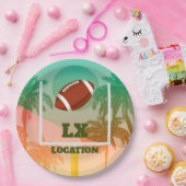 Palmen und Fußball Uprights Party Pappteller (Party)