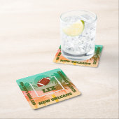 Palmen und Fußballeen Rechteckiger Pappuntersetzer (Vor Ort)