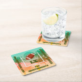 Palmen und Fußballeen Rechteckiger Pappuntersetzer (Vor Ort)