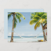 Palmen und Hängematten Postkarte (Vorne/Hinten)