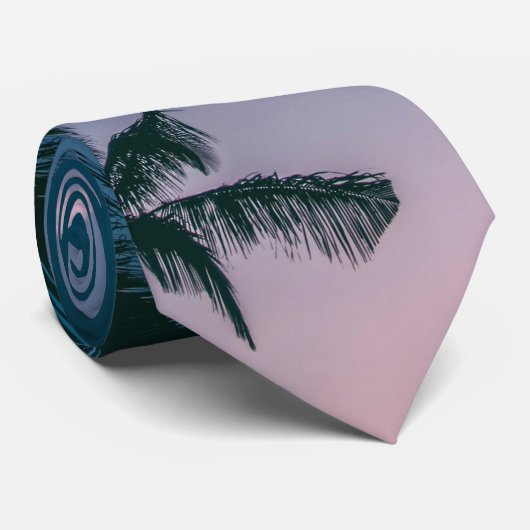 Palmen und Himmel Krawatte (Gerollt)