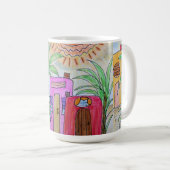 Palmen und Huts Kaffeetasse (VorderseiteRechts)