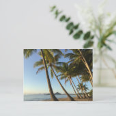 Palmen und Meer Postkarte (Stehend Vorderseite)