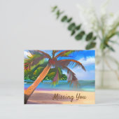 Palmen und Meereskunst | SPRICHWORT Postkarte (Stehend Vorderseite)