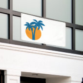 Palmen und Orangensonne Banner (Äußeres Gebäude)