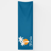 Palmen und Orangensonne Banner (Vertikal)