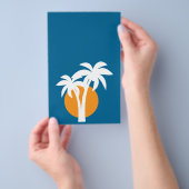 Palmen und Orangensonne Flyer (Handgriff)