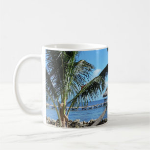 Palmen und Pier in Belize Kaffeetasse