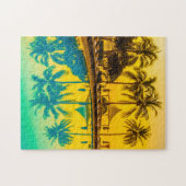 Palmen und Pool Jigsaw Puzzle (Horizontal)