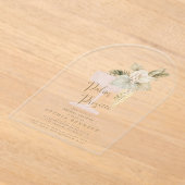 Palmen und Prosecco-Brautparty Acryleinladungen (Ablage )