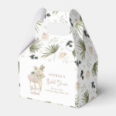 Palmen und Prosecco Brautparty Cheers, Schatz! Geschenkschachtel (Rückseite)