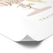 Palmen und Prosecco Brautparty Dessert Bar Sign Poster (Ecke)