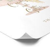 Palmen und Prosecco-Duschkarten und Geschenke Unte Poster (Ecke)