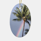 Palmen und Regenbogen Keramik Ornament (Links)