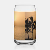 Palmen und romantischer Sonnenuntergang Dosenglas (Links)