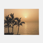 Palmen und romantischer Sonnenuntergang Fußmatte (Vorderseite)
