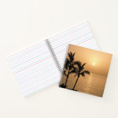 Palmen und romantischer Sonnenuntergang Notizblock (Innenseite)