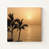 Palmen und romantischer Sonnenuntergang Notizblock (Rückseite)