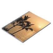 Palmen und romantischer Sonnenuntergang Notizblock (Linke Seite)