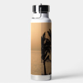 Palmen und romantischer Sonnenuntergang Trinkflasche (rechts)