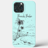 Palmen und Sandpiper Beach Life Case-Mate iPhone Hülle (Rückseite)