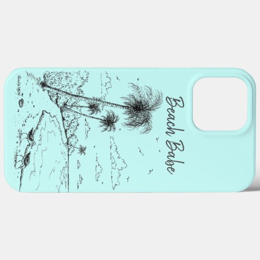 Palmen und Sandpiper Beach Life Case-Mate iPhone Hülle (Rückseite (Horizontal))