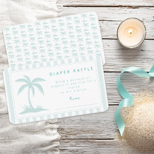 Palmen und Schnuller Baby Shower Windel-Raffle Begleitkarte