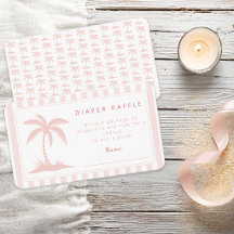 Palmen und Schnuller Baby Shower Windel-Raffle