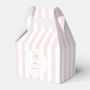 Palmen und Schnuller Rosa Coastal Baby Shower  Geschenkschachtel
