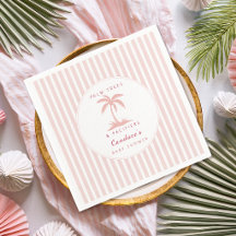 Palmen und Schnuller Rosa Coastal Baby Shower