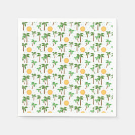 Palmen und Sonnenschein Serviette