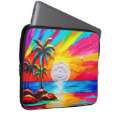 Palmen und Sonnenuntergang Laptopschutzhülle (Vorne Rechts)