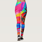 Palmen und Sonnenuntergang Leggings (Rückseite)