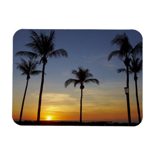 Palmen und Sonnenuntergang, Mindil Beach Magnet (Horizontal)